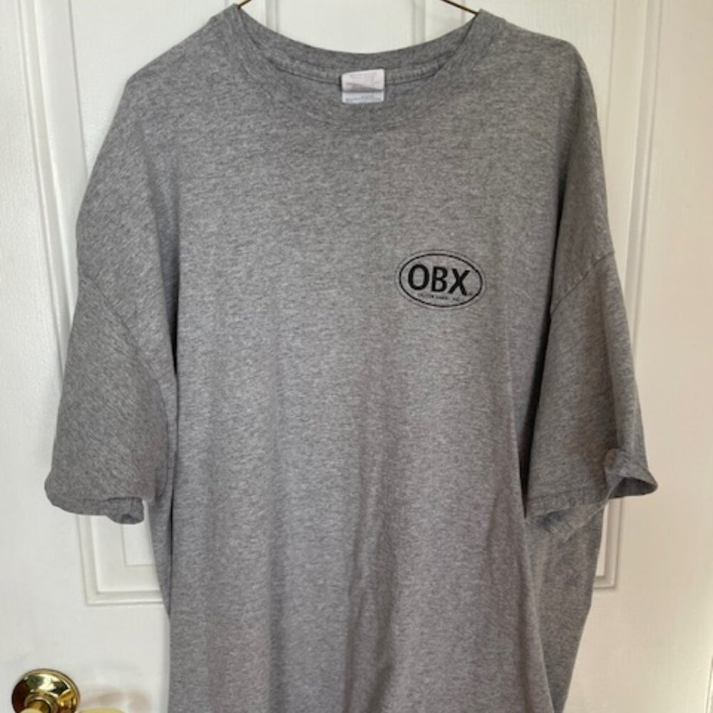 Outer Bank NC (OBX) Gray short sleeve t-shirt cotton blend, 2XL